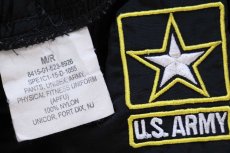 画像6: 15 米軍 U.S.ARMY ロゴ刺繍 APFU トレーニング ナイロンパンツ 黒 M/R★04 IPFU (6)