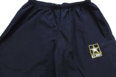 画像4: 15 米軍 U.S.ARMY ロゴ刺繍 APFU トレーニング ナイロンパンツ 黒 M/R★05 IPFU (4)