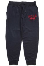 画像2: ポロ ラルフローレン POLO ロゴ フロッキープリント スウェットパンツ 黒 XL★ジョガーパンツ (2)