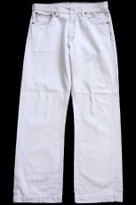 画像2: 00s トルコ製 Levi'sリーバイス 501 ホワイト デニムパンツ W33★SDP4441 ユーロ (2)