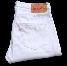 画像1: メキシコ製 Levi'sリーバイス 501 ホワイト デニムパンツ W32 L32★SDP4443 (1)