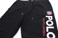画像4: ポロ ラルフローレン POLO RALPH LAUREN ロゴプリント パッチ付き スウェットパンツ 黒 L★ジョガーパンツ (4)
