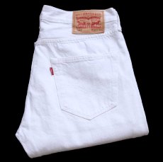 画像1: Levi'sリーバイス 501 ホワイト デニムパンツ W32 L32★SDP4442 (1)