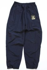 画像2: 15 米軍 U.S.ARMY ロゴ刺繍 APFU トレーニング ナイロンパンツ 黒 S/R★02 IPFU (2)