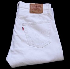 画像1: 90s スペイン製 Levi'sリーバイス 501 ホワイト デニムパンツ W33★SDP4455 ユーロ (1)
