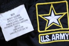 画像6: 15 米軍 U.S.ARMY ロゴ刺繍 APFU トレーニング ナイロンパンツ 黒 M/R★07 IPFU (6)
