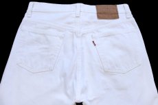 画像5: 90s USA製 Levi'sリーバイス 501 ホワイト デニムパンツ W30★A16 ユーロ (5)