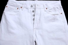 画像4: Levi'sリーバイス 501 ホワイト デニムパンツ W33 L34★SDP4438 (4)