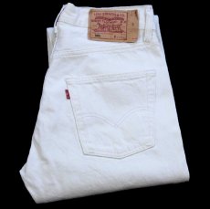 画像1: 90s ポーランド製 Levi'sリーバイス 501 デニムパンツ 生成り W31 L34★ユーロ (1)