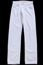 画像2: 90s 英国製 Levi'sリーバイス 501 ホワイト デニムパンツ W32 L34★E2 ユーロ (2)