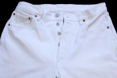 画像4: 90s USA製 Levi'sリーバイス 501 ホワイト デニムパンツ W34 L32★A18 (4)