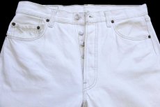 画像4: 90s USA製 Levi'sリーバイス 501 ホワイト デニムパンツ W34★A9 (4)