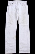 画像2: Levi'sリーバイス 501 ホワイト デニムパンツ ボロ W34 L34★SDP4439 (2)