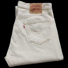 画像1: 00s ポーランド製 Levi'sリーバイス 501 カラーデニムパンツ カーキ W36 L34★ユーロ (1)