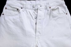 画像4: 90s USA製 Levi'sリーバイス 501 ホワイト デニムパンツ W34 L32★A13 (4)