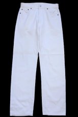 画像2: 90s USA製 Levi'sリーバイス 501 ホワイト デニムパンツ W30★A16 ユーロ (2)