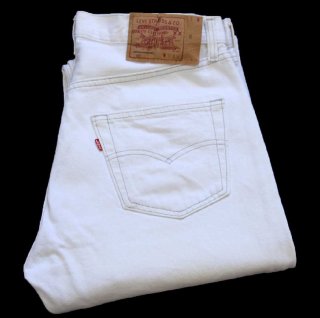 80s USA製 Levi'sリーバイス 501 ホワイト デニムパンツ w36 L34
