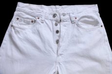 画像4: 90s 英国製 Levi'sリーバイス 501 ホワイト デニムパンツ W32 L34★E2 ユーロ (4)