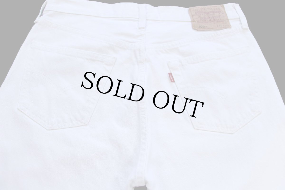 画像5: 00s 英国製 Levi'sリーバイス 501 ホワイト デニムパンツ W34★E11 ユーロ (5)