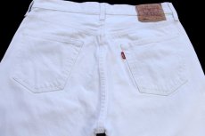 画像5: 00s 英国製 Levi'sリーバイス 501 ホワイト デニムパンツ W34★E11 ユーロ (5)