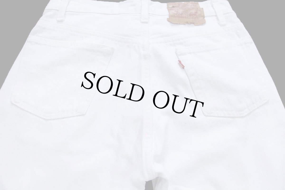 画像5: 90s USA製 Levi'sリーバイス 501 ホワイト デニムパンツ W30 L32★A1 (5)