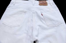 画像5: 90s USA製 Levi'sリーバイス 501 ホワイト デニムパンツ W30 L32★A1 (5)