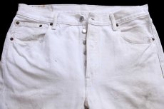 画像4: Levi'sリーバイス 501 ホワイト デニムパンツ ボロ W34 L34★SDP4439 (4)