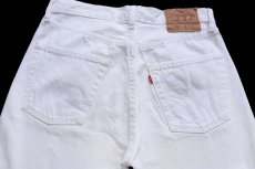 画像5: 90s 英国製 Levi'sリーバイス 501 ホワイト デニムパンツ W32 L34★E2 ユーロ (5)