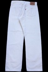 画像3: 00s 英国製 Levi'sリーバイス 501 ホワイト デニムパンツ W34★E11 ユーロ (3)