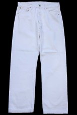 画像2: 00s 英国製 Levi'sリーバイス 501 ホワイト デニムパンツ W34★E11 ユーロ (2)