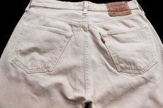 画像5: 90s 英国製 Levi'sリーバイス 501 カラーデニムパンツ カーキ W32 L32★E3 ユーロ (5)