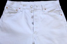 画像4: 00s 英国製 Levi'sリーバイス 501 ホワイト デニムパンツ W34★E11 ユーロ (4)