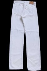 画像3: 90s 英国製 Levi'sリーバイス 501 ホワイト デニムパンツ W32 L34★E2 ユーロ (3)
