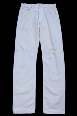 画像2: 90s USA製 Levi'sリーバイス 501 カラーデニムパンツ ライトベージュ W33 L36★A3 (2)