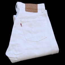 画像1: 90s USA製 Levi'sリーバイス 501 ホワイト デニムパンツ W30★A16 ユーロ (1)