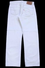 画像3: 90s USA製 Levi'sリーバイス 501 ホワイト デニムパンツ W34★A9 (3)