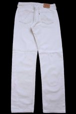 画像3: 00s 英国製 Levi'sリーバイス 501 カラーデニムパンツ ライトベージュ W34 L34★E9 ユーロ (3)