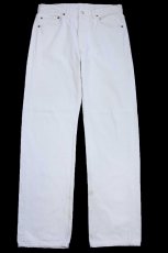 画像2: 90s USA製 Levi'sリーバイス 501 ホワイト デニムパンツ W34 L32★A13 (2)