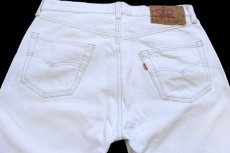 画像5: 90s USA製 Levi'sリーバイス 501 ホワイト デニムパンツ W34★A9 (5)