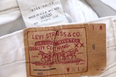 画像6: 90s USA製 Levi'sリーバイス 501 ホワイト デニムパンツ W34★A9 (6)