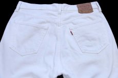 画像5: 90s USA製 Levi'sリーバイス 501 ホワイト デニムパンツ W34 L32★A18 (5)