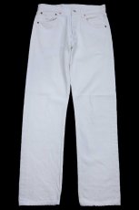 画像2: 90s USA製 Levi'sリーバイス 501 ホワイト デニムパンツ W31 L32★A11 (2)