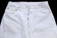 画像4: 90s 英国製 Levi'sリーバイス 501 ホワイト デニムパンツ W31 L32★E1 ユーロ (4)
