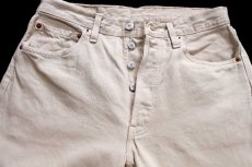 画像4: 90s 英国製 Levi'sリーバイス 501 カラーデニムパンツ カーキ W32 L32★E3 ユーロ (4)