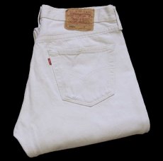 画像1: 00s 英国製 Levi'sリーバイス 501 カラーデニムパンツ ライトベージュ W34 L34★E9 ユーロ (1)
