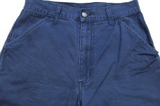 画像3: 00s carharttカーハート SINGLE KNEE BERMUDA コットンツイル ペインター ショートパンツ ネイビー W29★ショーツ (3)