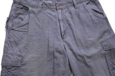 画像3: carharttカーハート コットンツイル カーゴ ショートパンツ グレー W40★22 ショーツ (3)