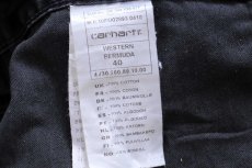 画像5: carhartt カーハート WESTERN BERMUDA ブラックデニム ショートパンツ W40★26 ショーツ (5)