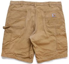 画像2: carharttカーハート CANVAS WORK SHORT ストレッチ キャンバス ペインター ショートパンツ 茶 W40★04 ショーツ (2)