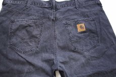 画像4: carhartt カーハート WESTERN BERMUDA ブラックデニム ショートパンツ W40★26 ショーツ (4)